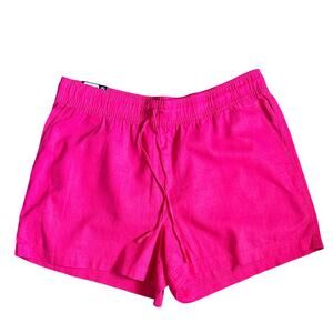 NWT GAP Linen Blend Shorts, Barbie Hot Pink, Tropical Beach Summer Size XL